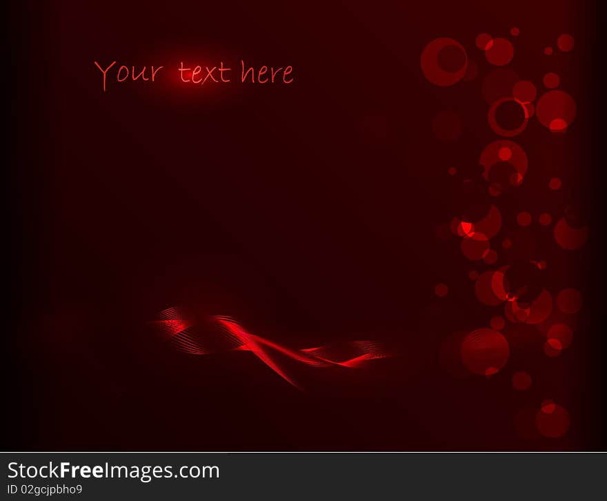 Dark red background with cirles