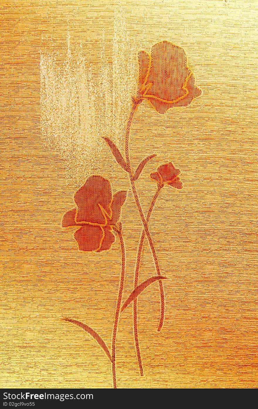 Tenderness poppies on the canvas background. Tenderness poppies on the canvas background.