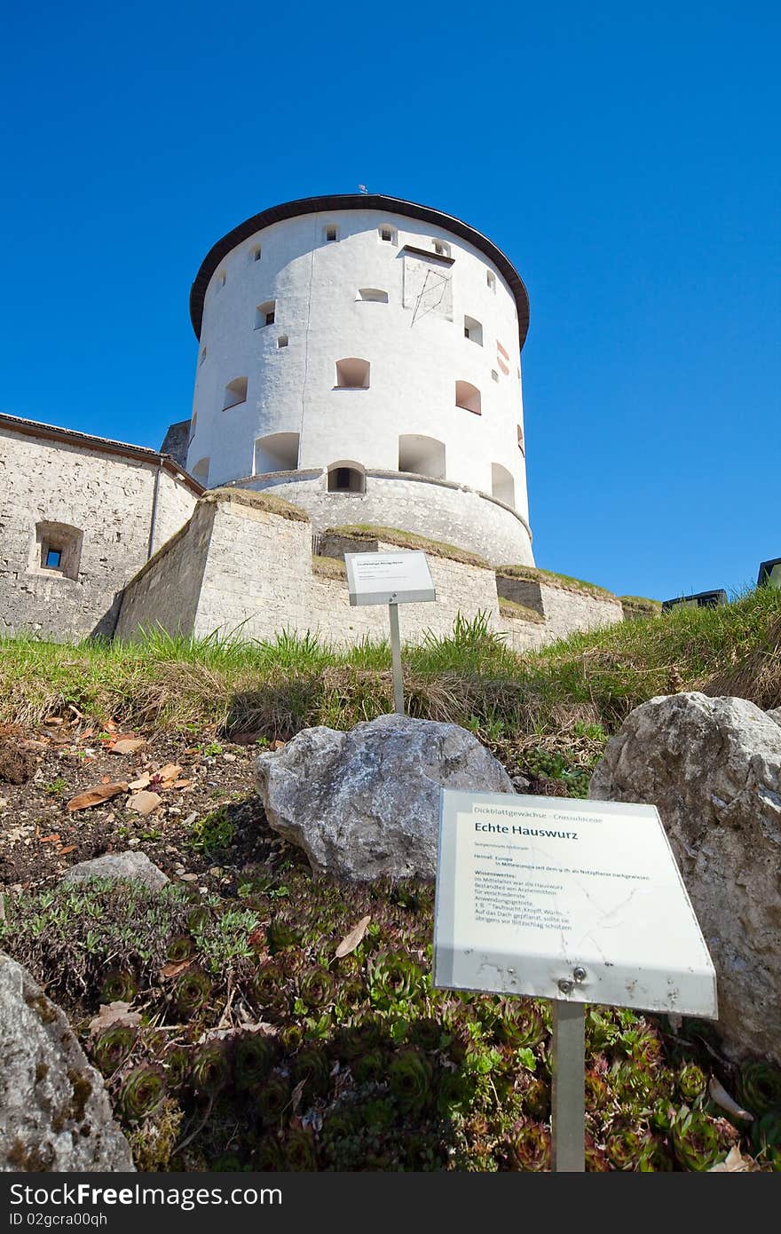 Nearly Spring in a Garden of the Fortress of Kufstein