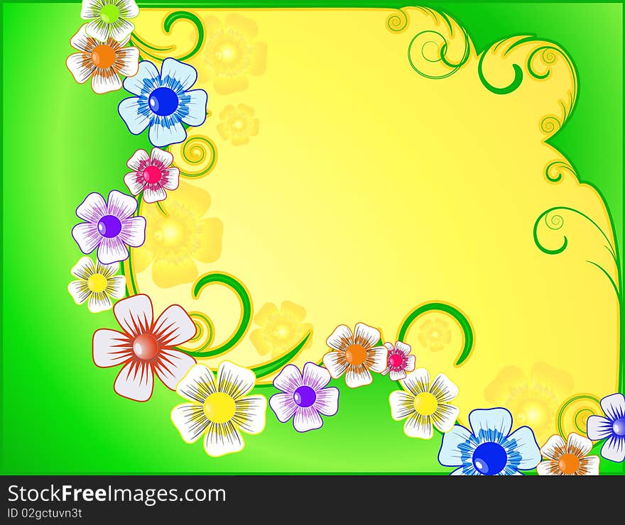 Abstract Background With Wild Flowers