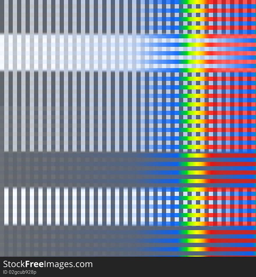 Abstract background with elements of geometrical figures and use of visible spectrum  colour