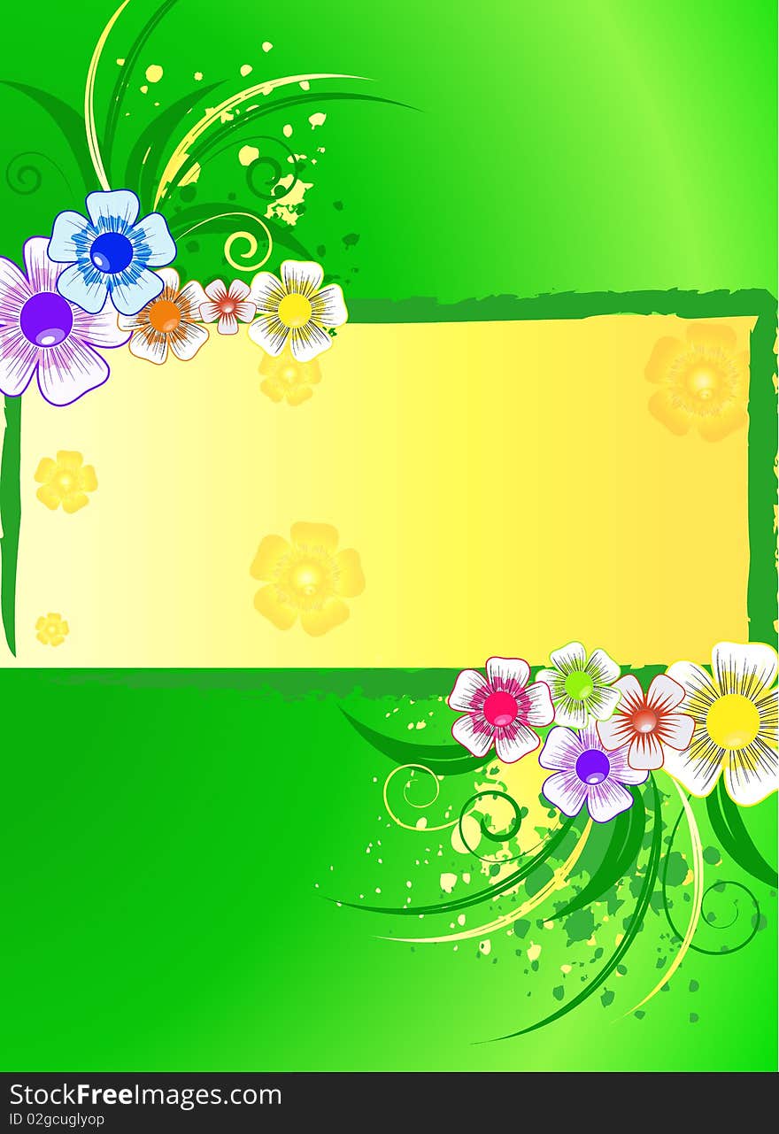 Abstract Background With Wild Flowers