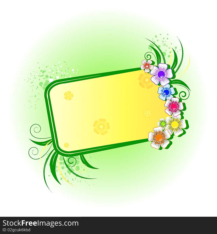 Bright, colorful background with wild flowers. Bright, colorful background with wild flowers