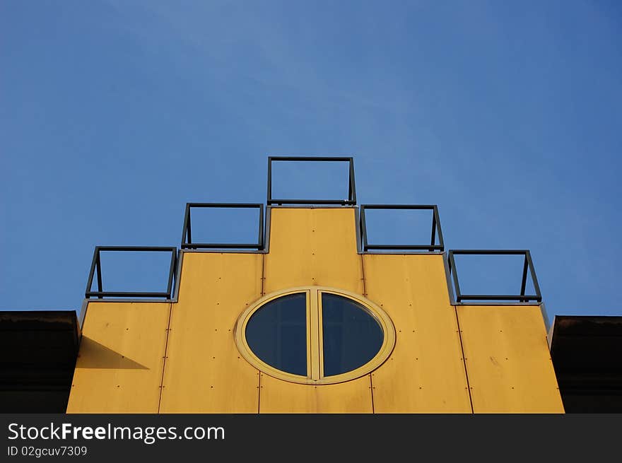 Artistic roof in Amsterdam city