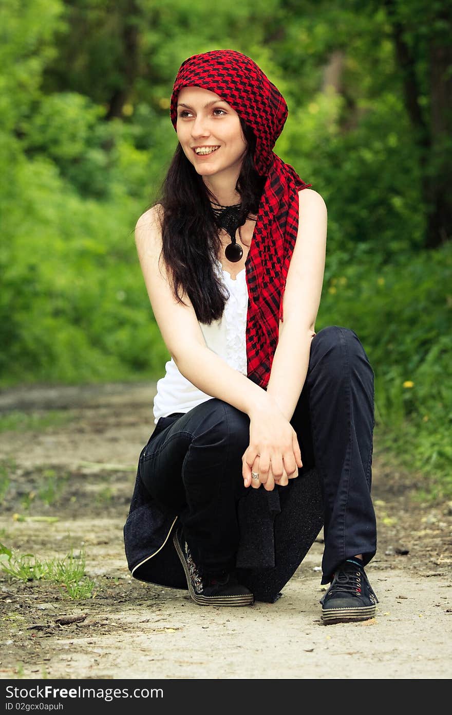 Girl In A Red Kerchief