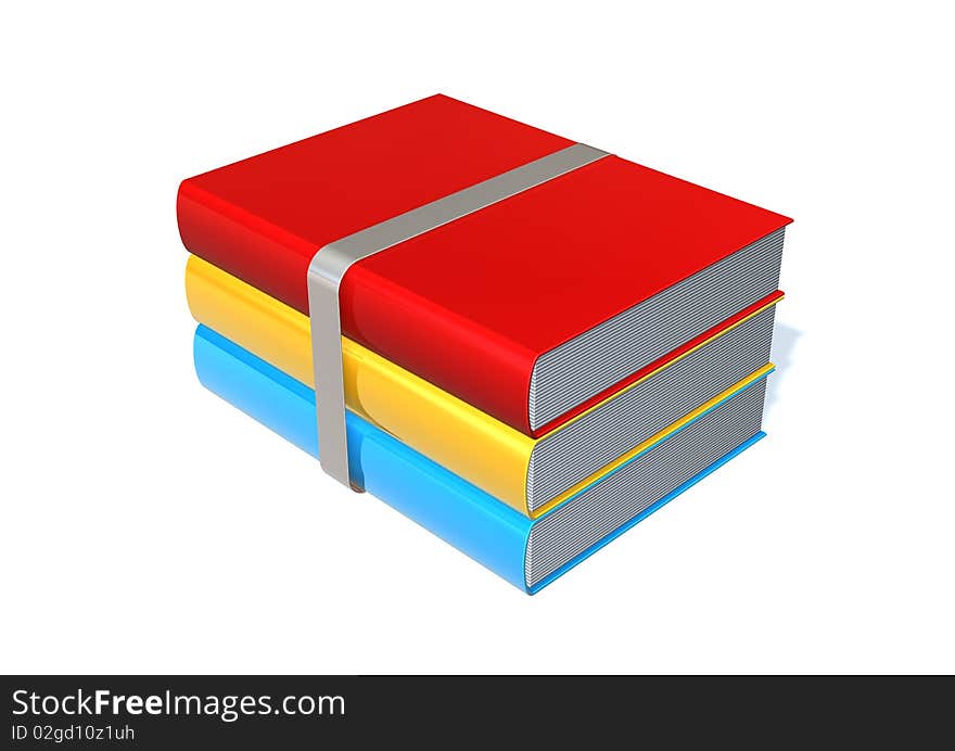 3d rendered of book on white