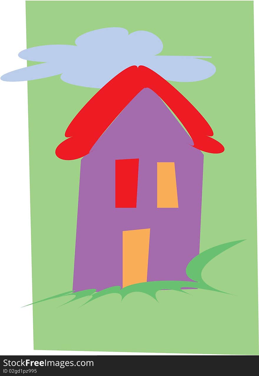 House art for colorful home. House art for colorful home