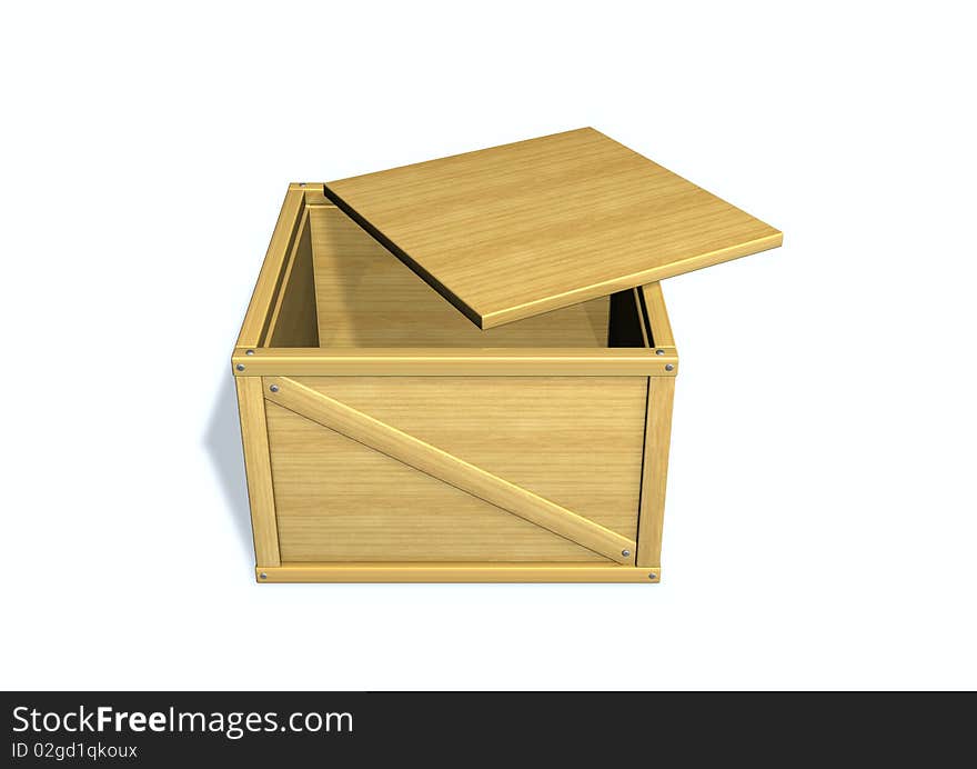 3d image of a open box.