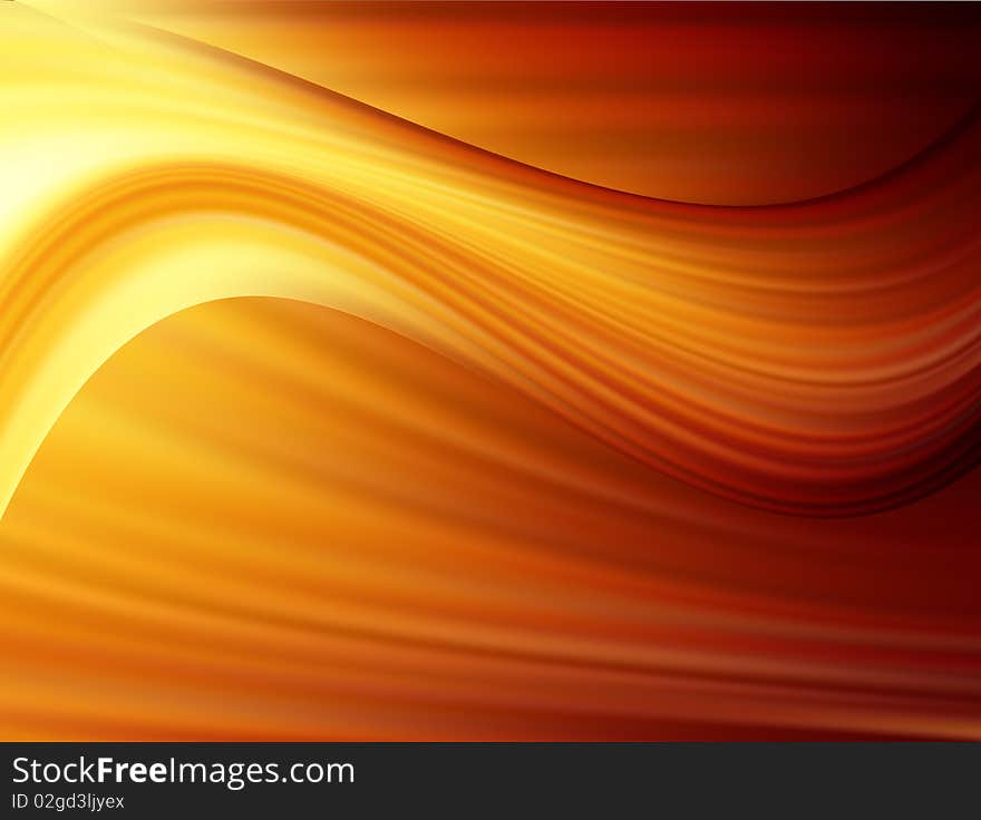 Dynamic wave background, illustration of conceptual fire