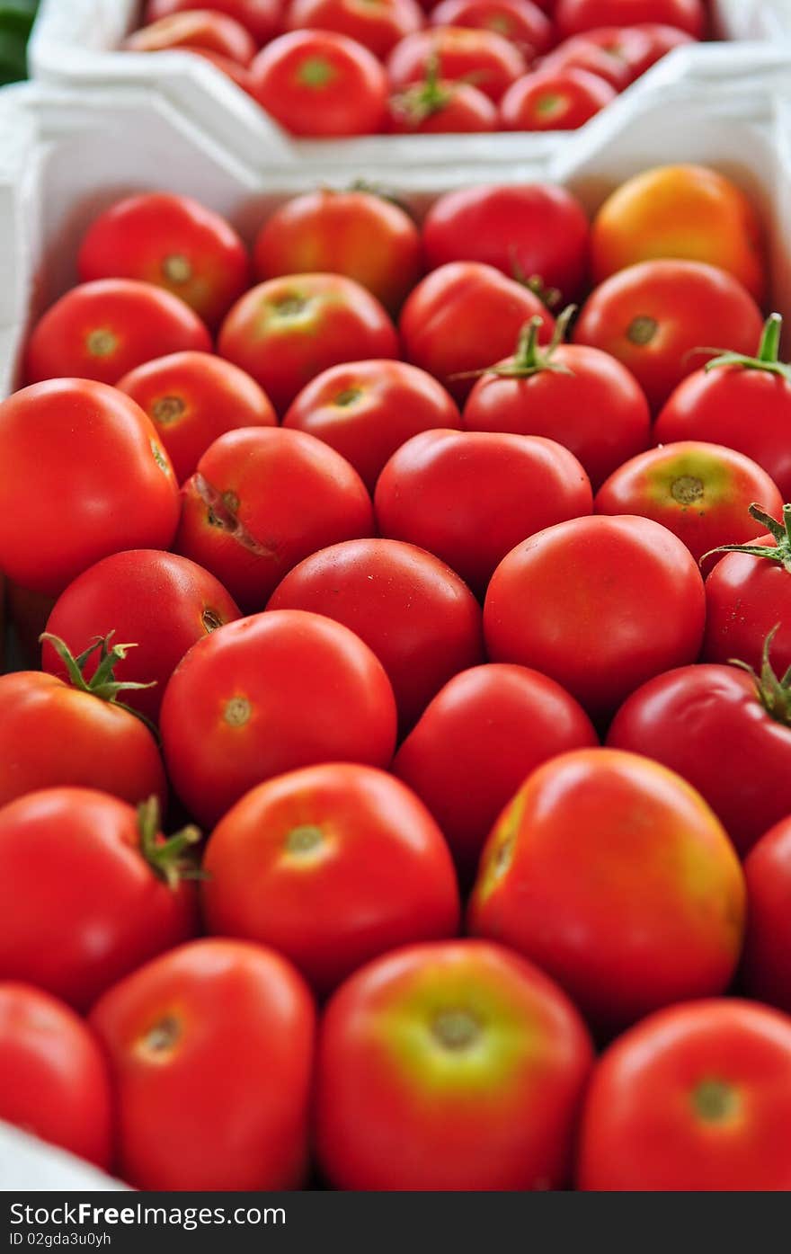 Tomatoes At The Market