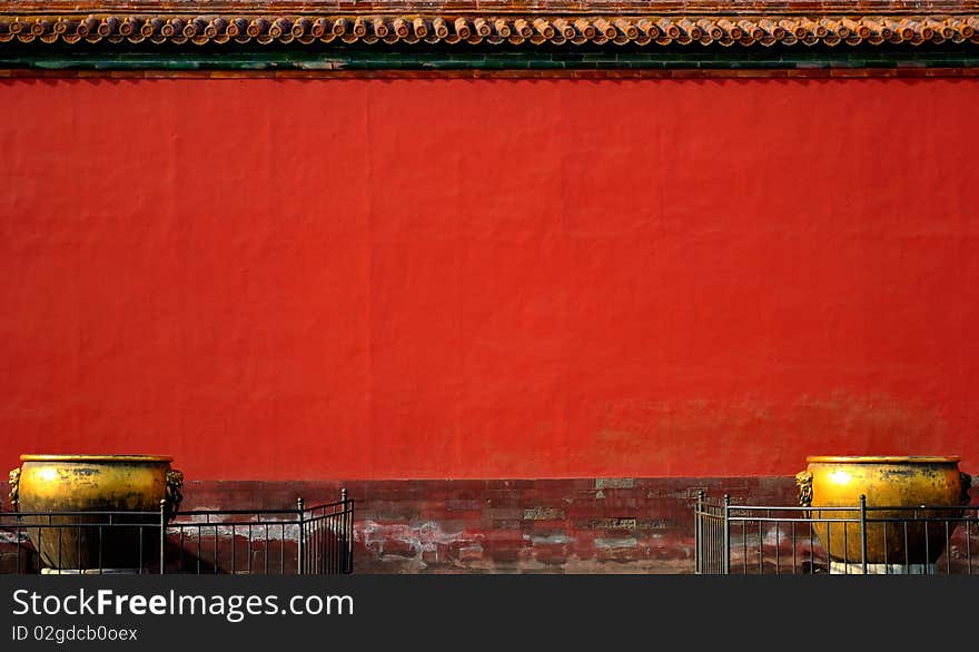 Red wall of Forbidden City