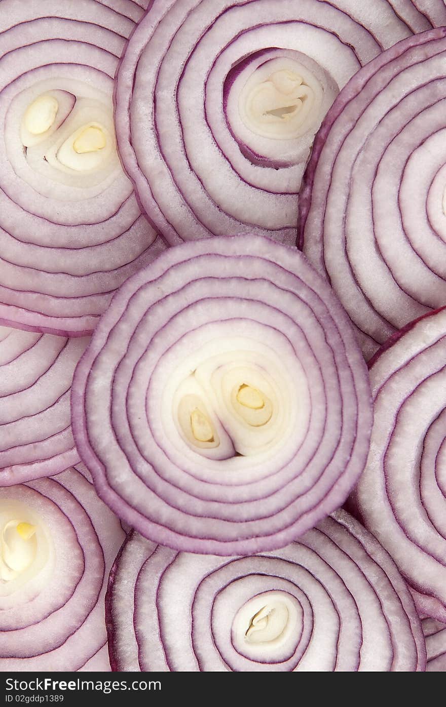 Red onion background