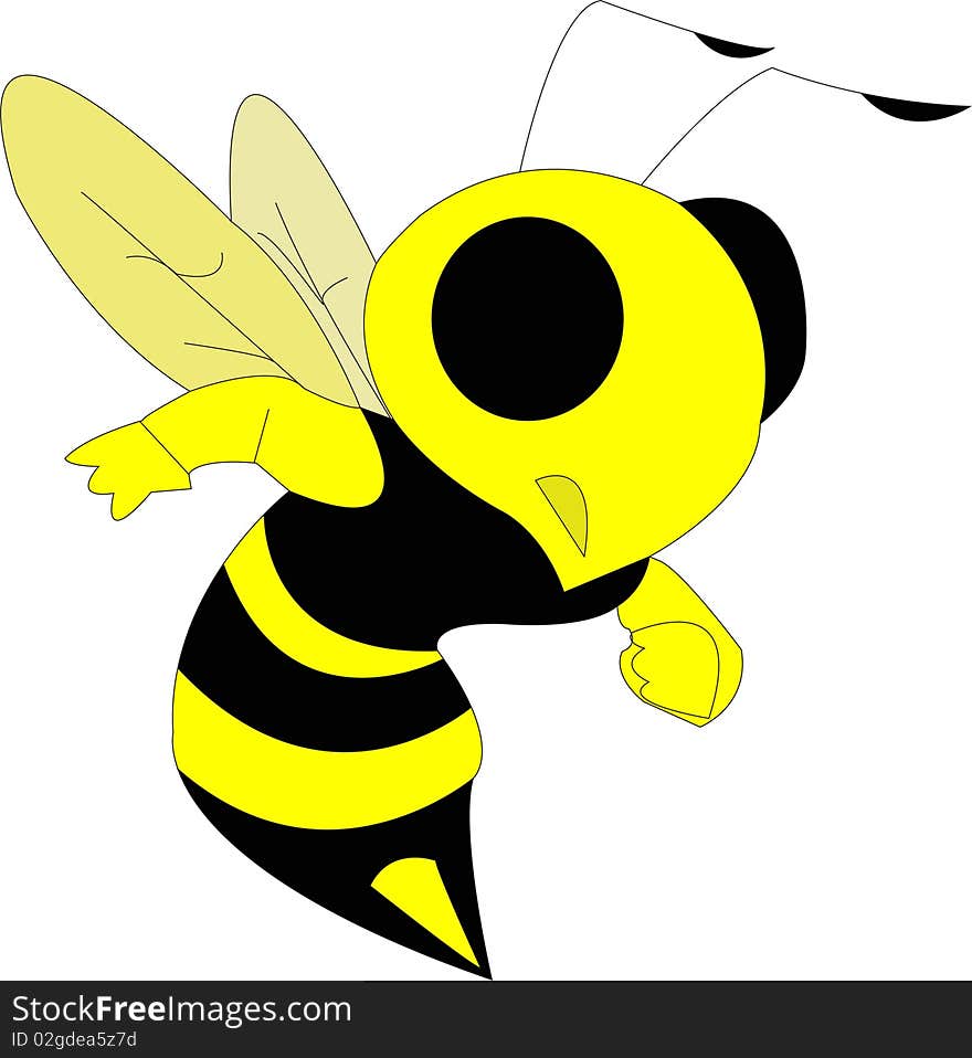 Honey bee black and yellow