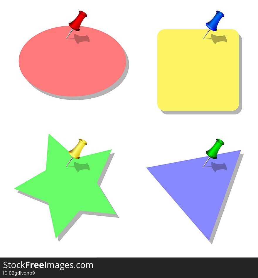 Note paper vector different colors