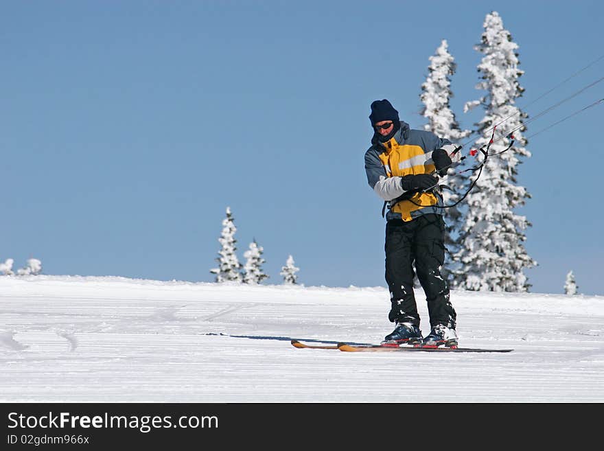 Kite skier