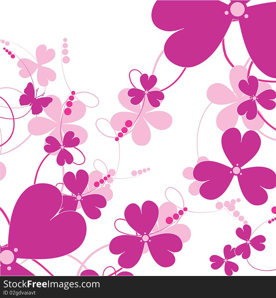 Abstract flowers background with place for your text. Abstract flowers background with place for your text