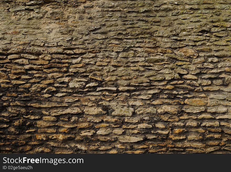 Old wall with stones in england