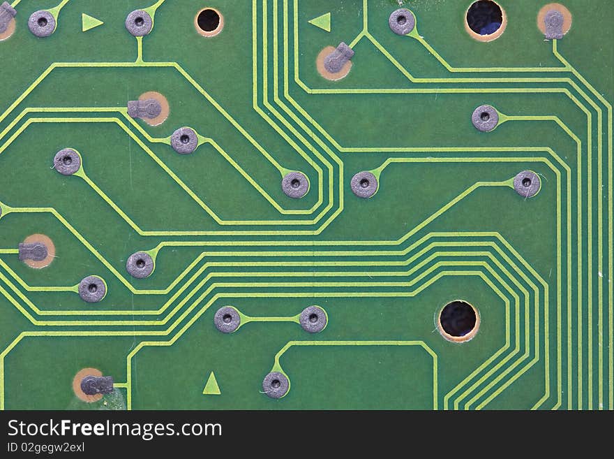 Detail of integrated circuit board. Detail of integrated circuit board