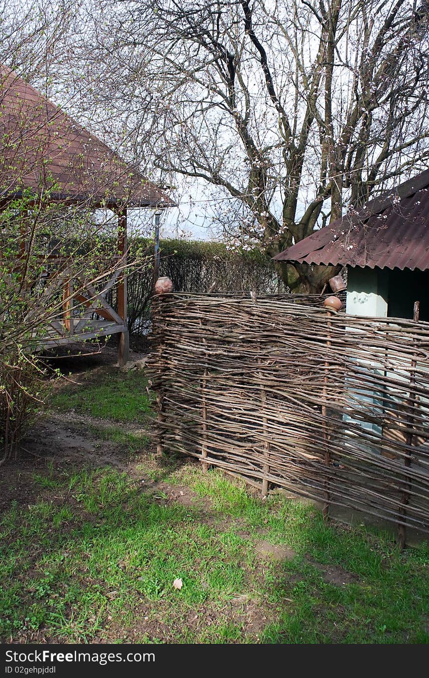 Country houses in spring time