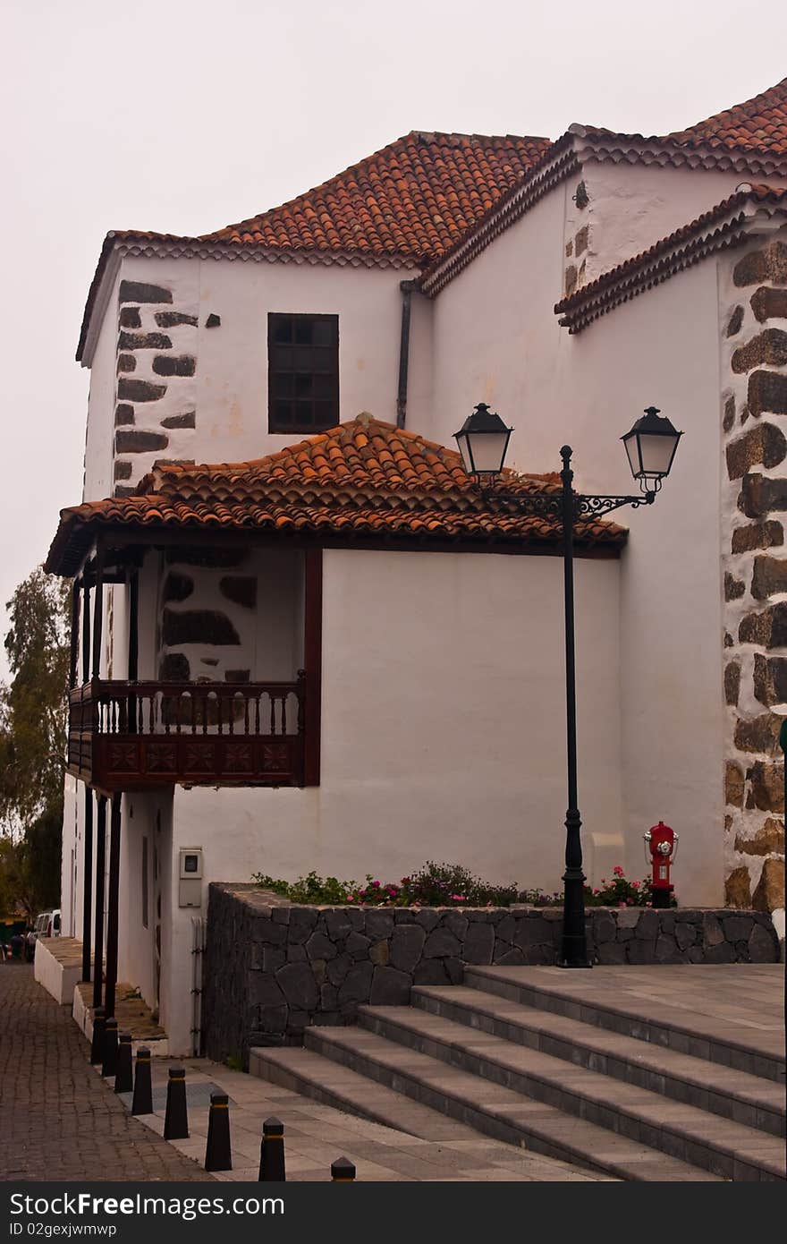 Tenerife small old town in the summer