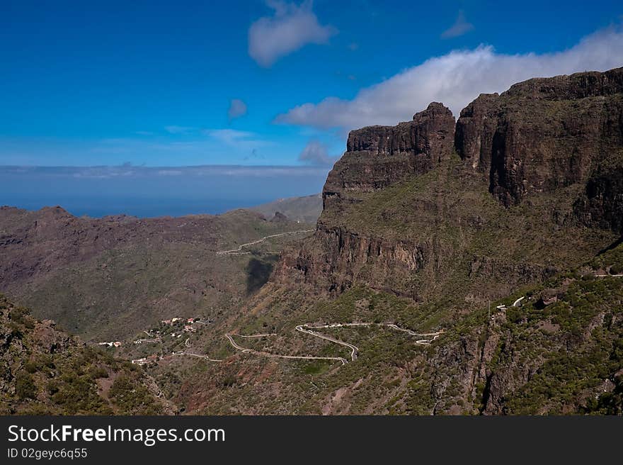 Masca Cliifs And Canyon Tenerife