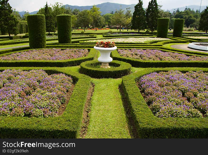 An Empty beautiful european styled garden. An Empty beautiful european styled garden