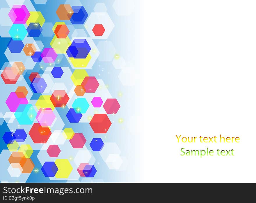 Abstract background with transparent hexahedrons and space for your text. Abstract background with transparent hexahedrons and space for your text.