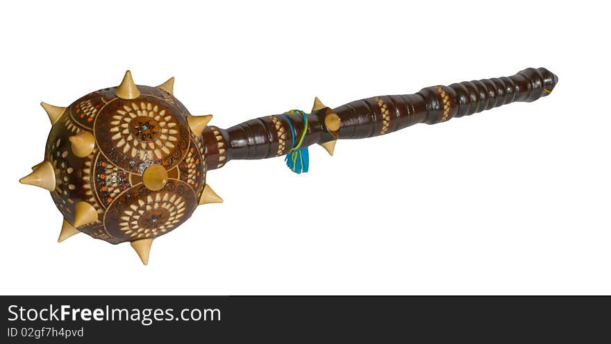 Wooden copy of Bulava - the ceremonial mace of Hetmans of Ukrainian Cossacks