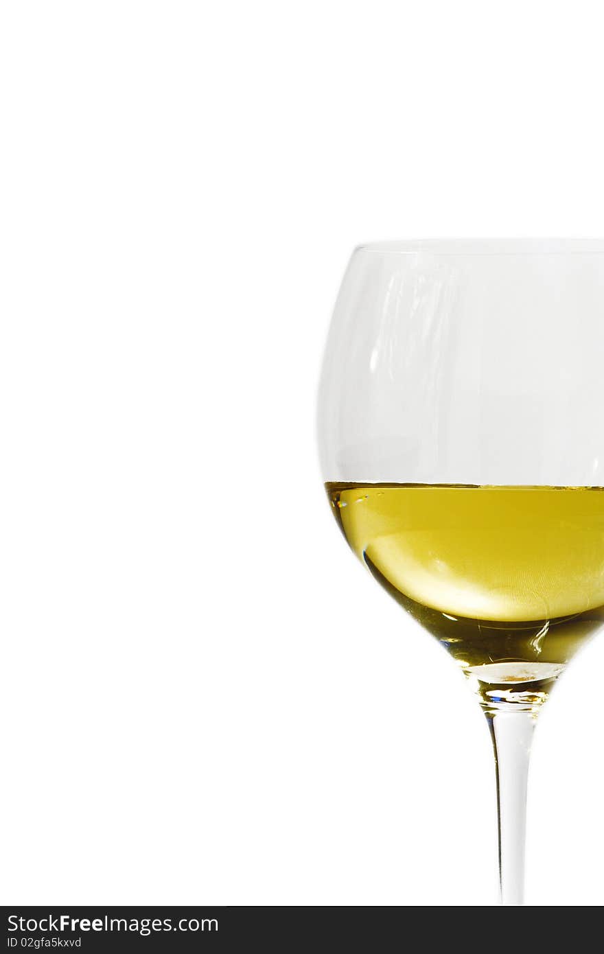 White wine in a glass