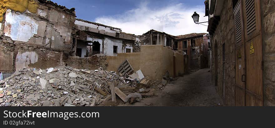 Country ruin´s picture. Old street from Spain, Europe. Country ruin´s picture. Old street from Spain, Europe