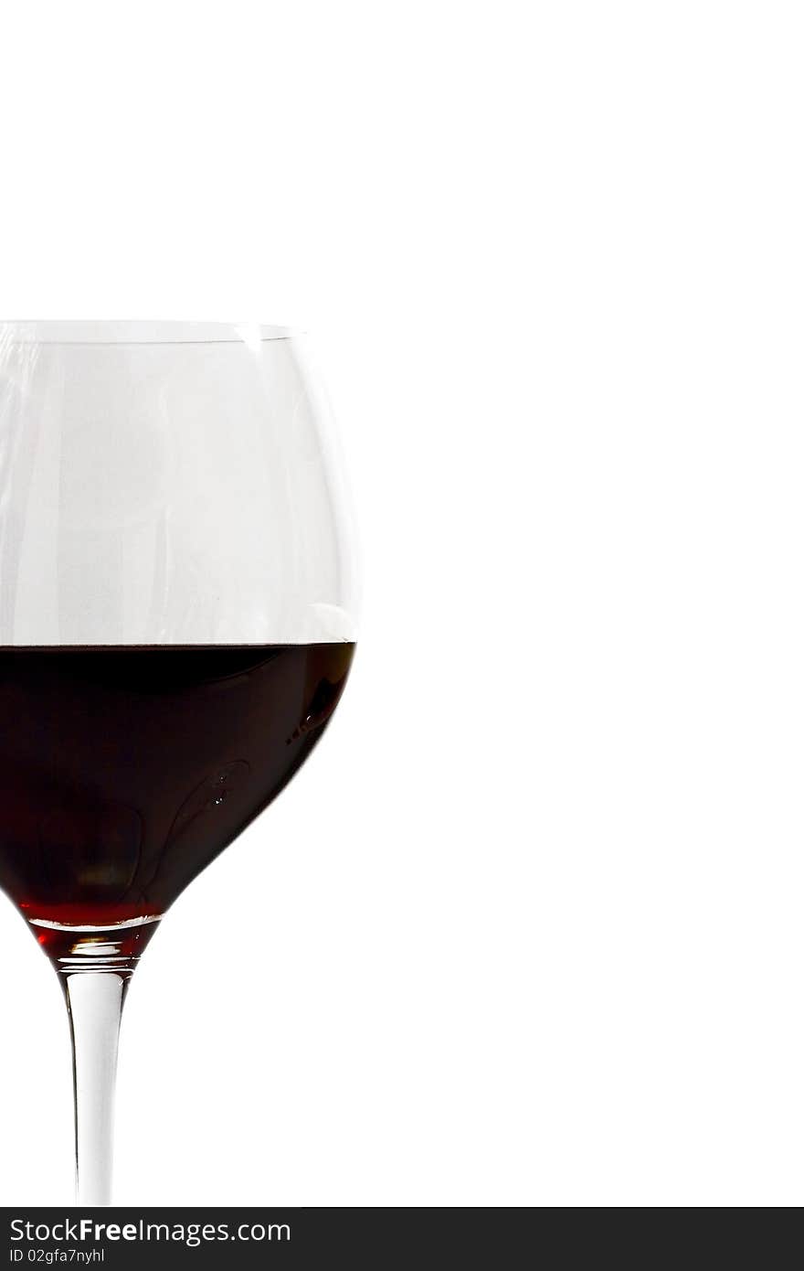 Red wine in a glass