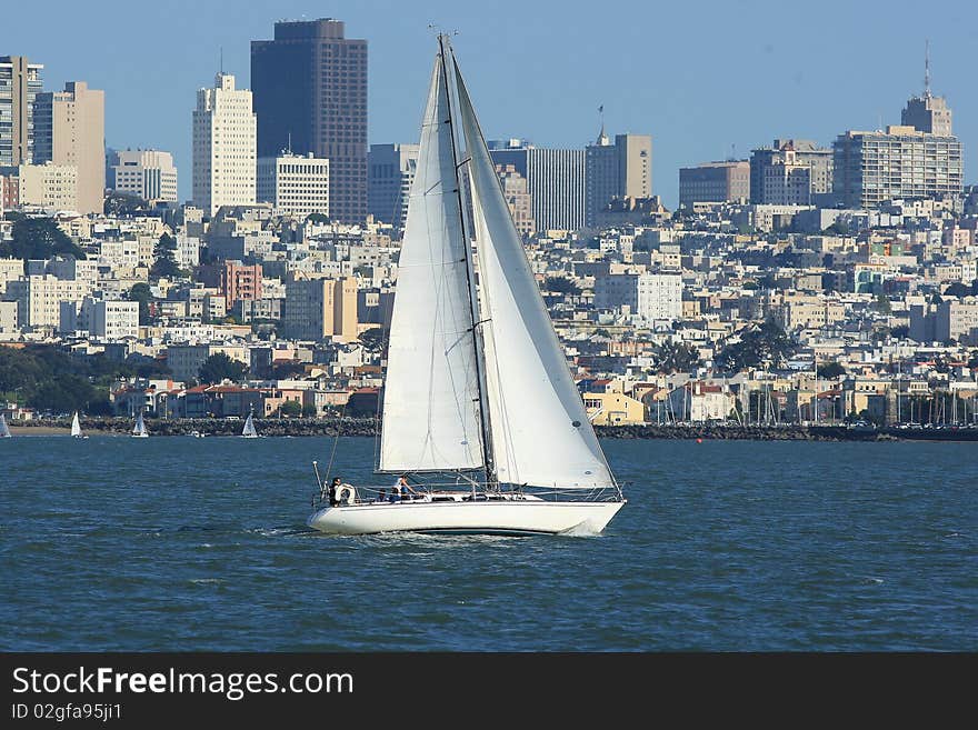 Sailing in front of San Francisco