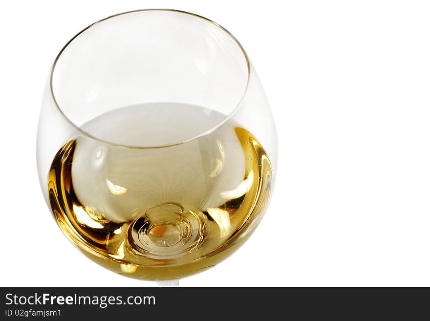 White wine in a glass