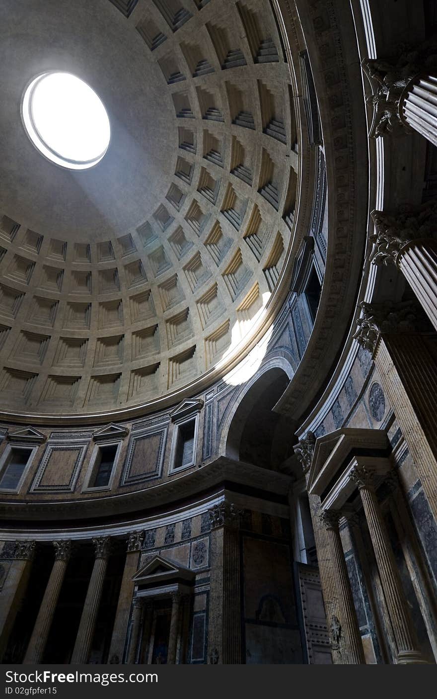 Interior of the roman Pantheon. Interior of the roman Pantheon