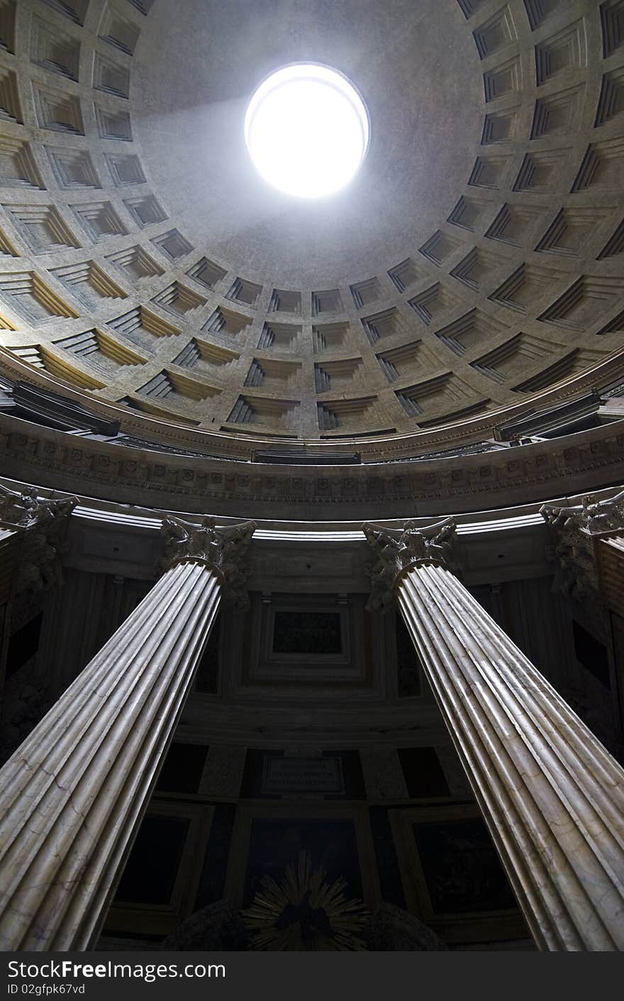 Inerior of the Roman Pantheon. Inerior of the Roman Pantheon