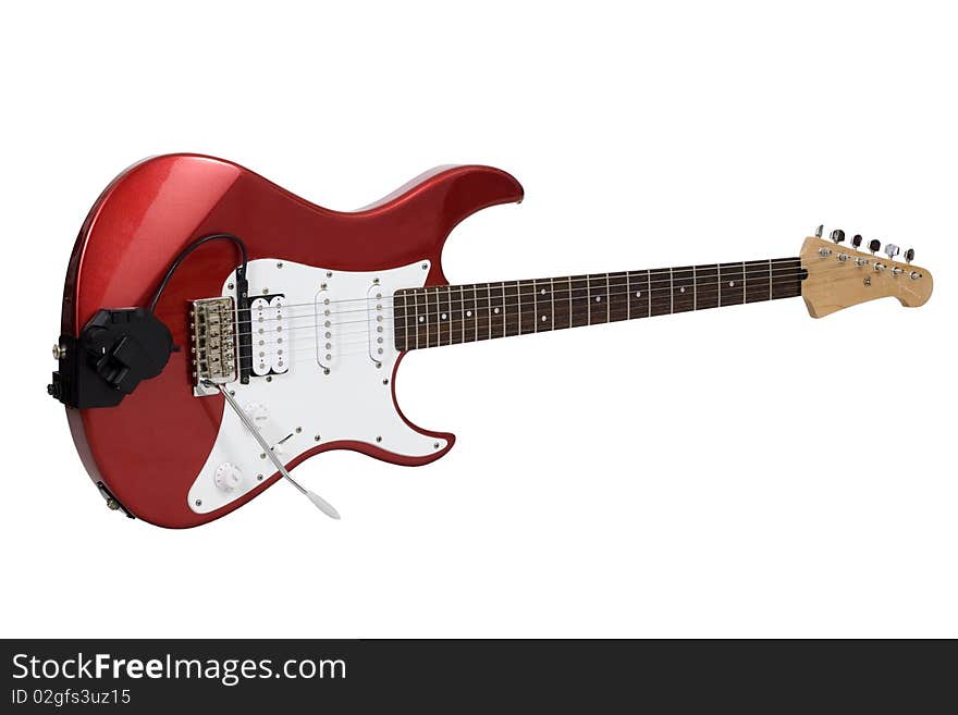 Red electric guitar