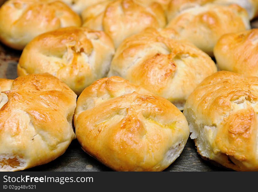 Little breads out of the oven. Little breads out of the oven