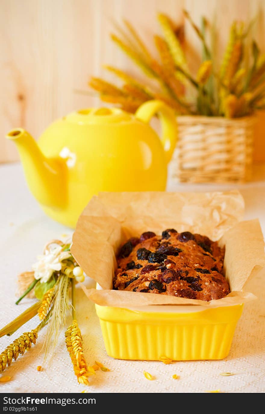 Traditional  homemade fruitcake