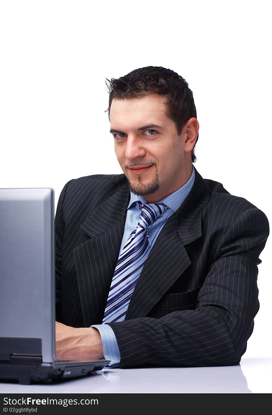 Businessman With Laptop.