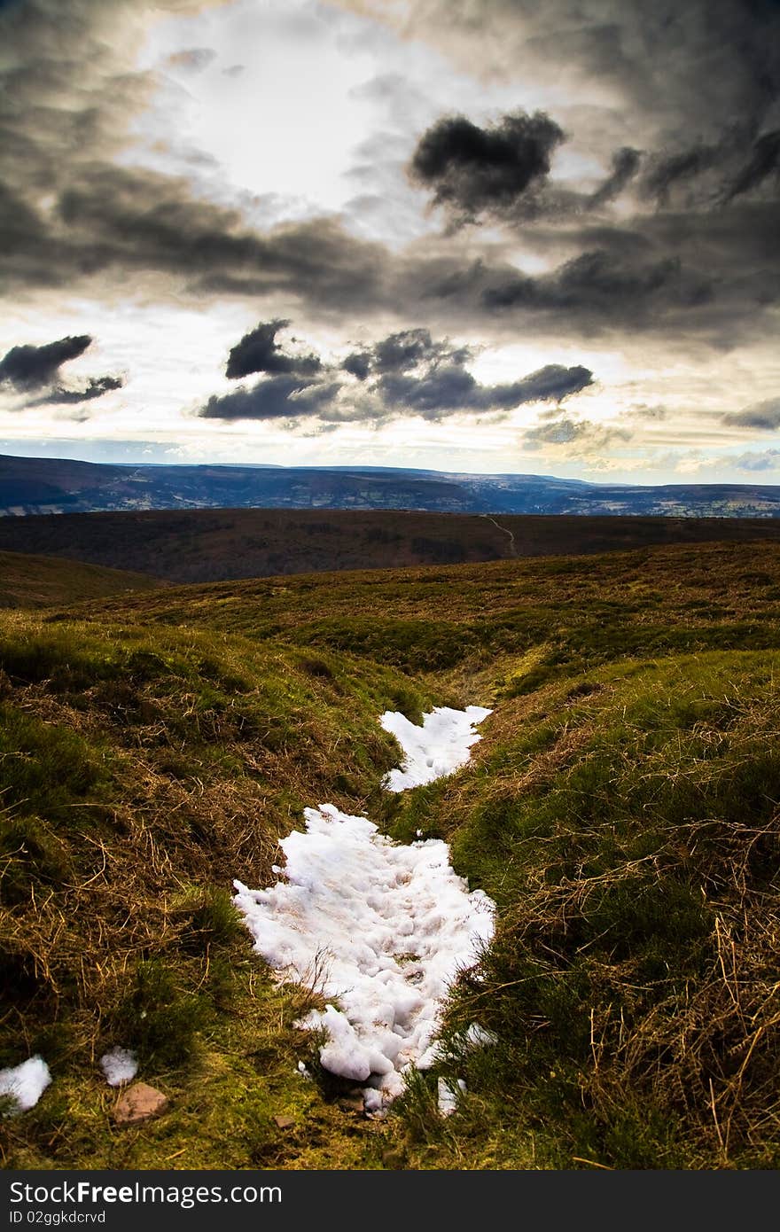 Snow on moor