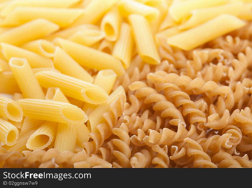 Raw pasta background