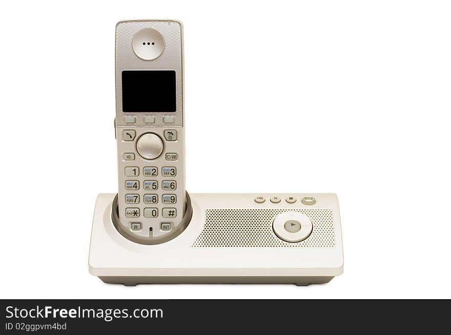 Telephone set isolated on a white background