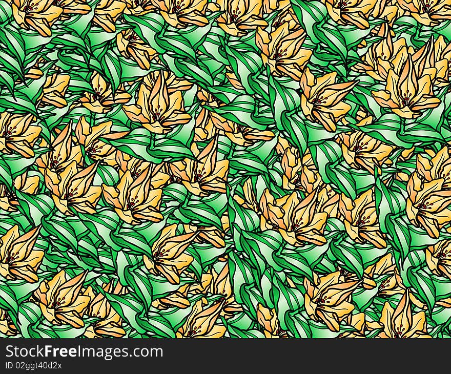 Beautiful floral ornament pattern, illustration. Beautiful floral ornament pattern, illustration