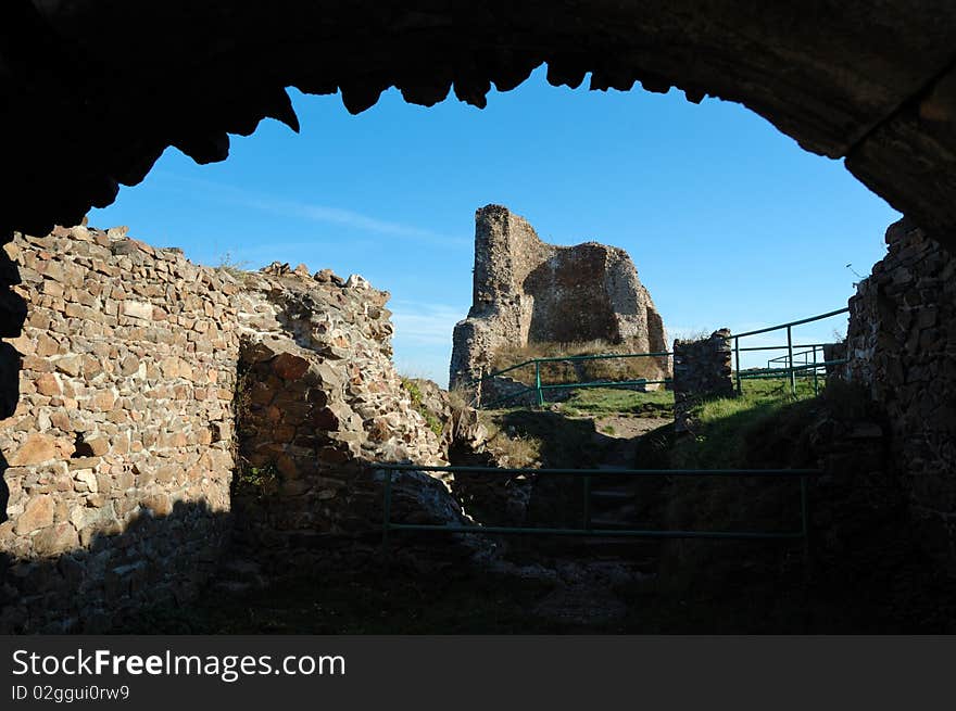 The Czech castle ruin, undercroft