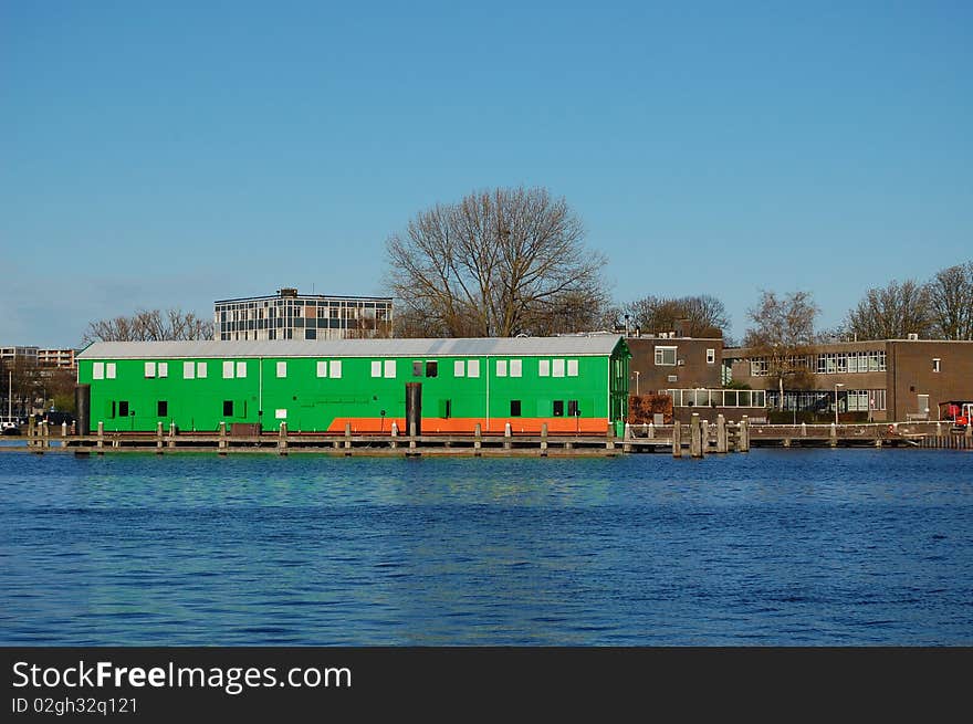 Green Barn At The Water