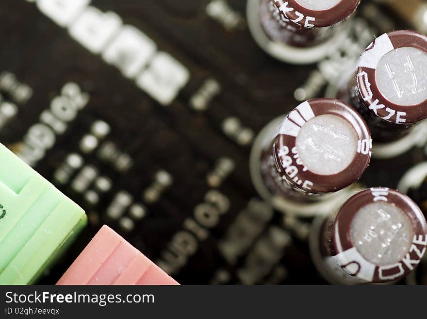 Close up of circuit board. Close up of circuit board.