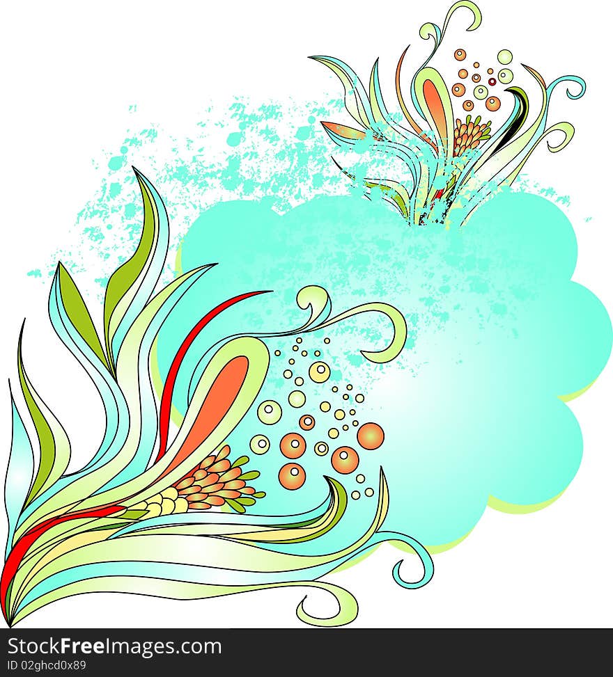 Summer background. Universal template for greeting card, web page, background