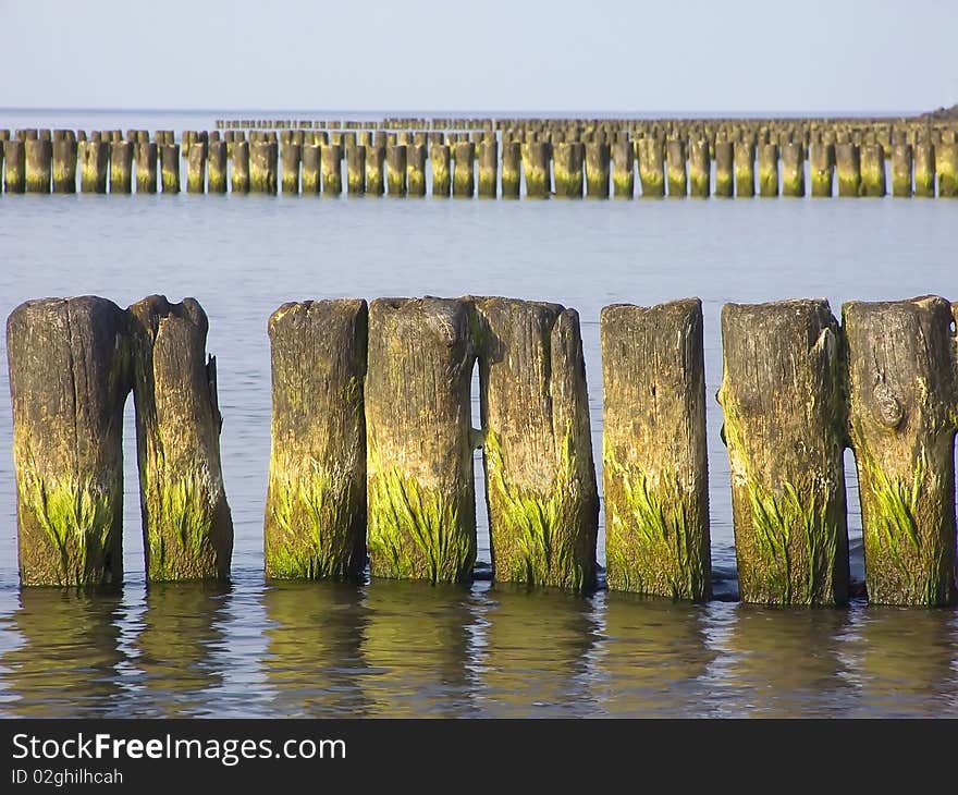 Sea. Breakwater