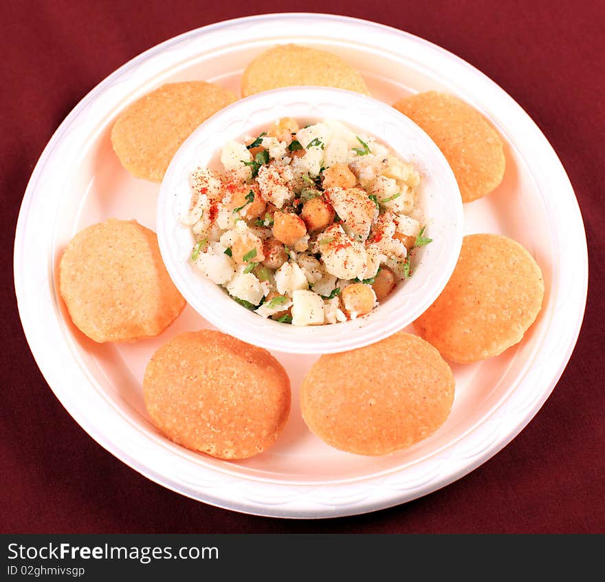 Golgappa in plate