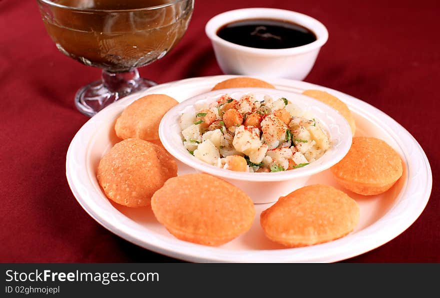 Golgappa in plate